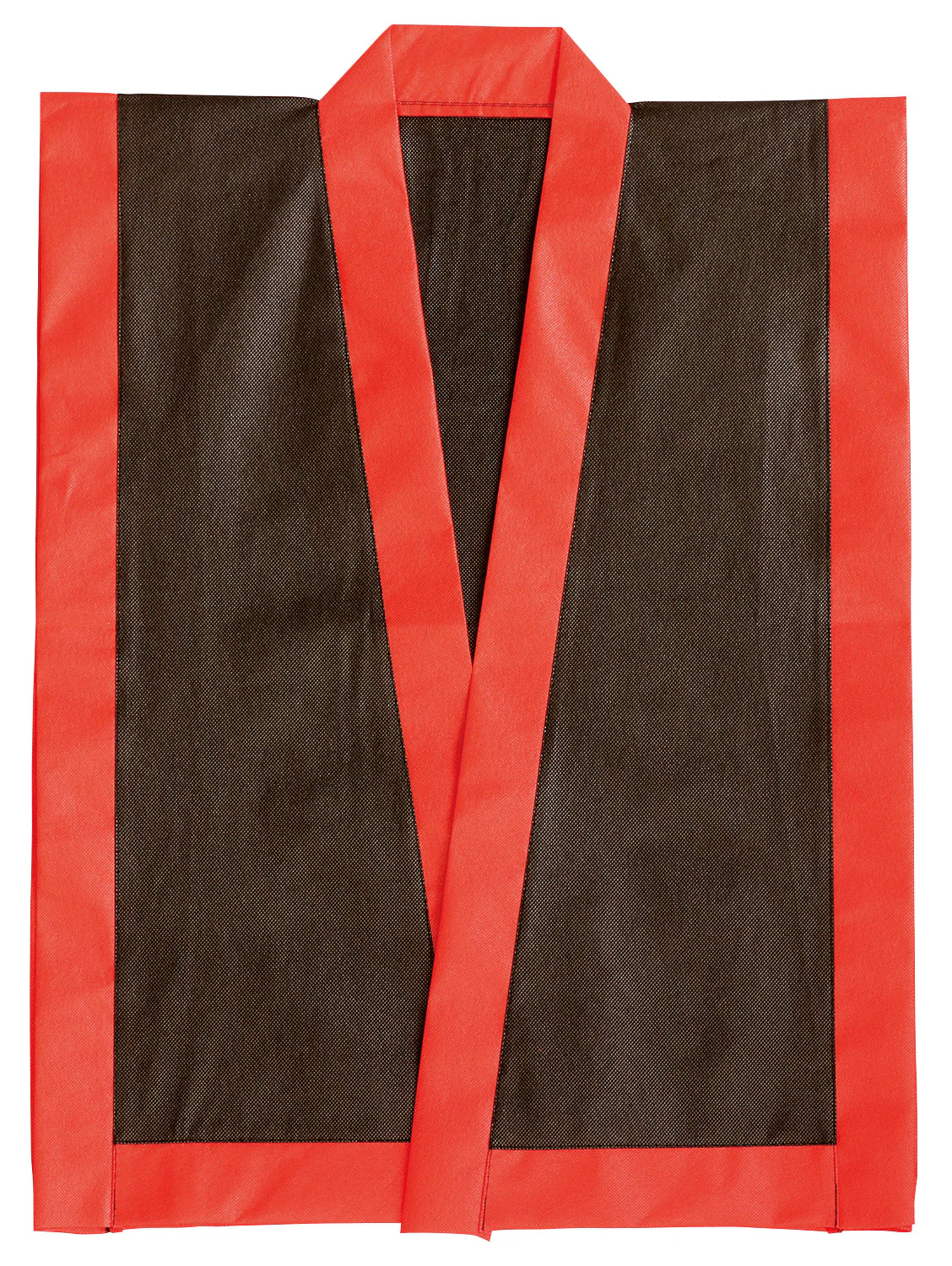 Colored non-woven fabric Eiser Uchikake Black (red collar) S with obi
