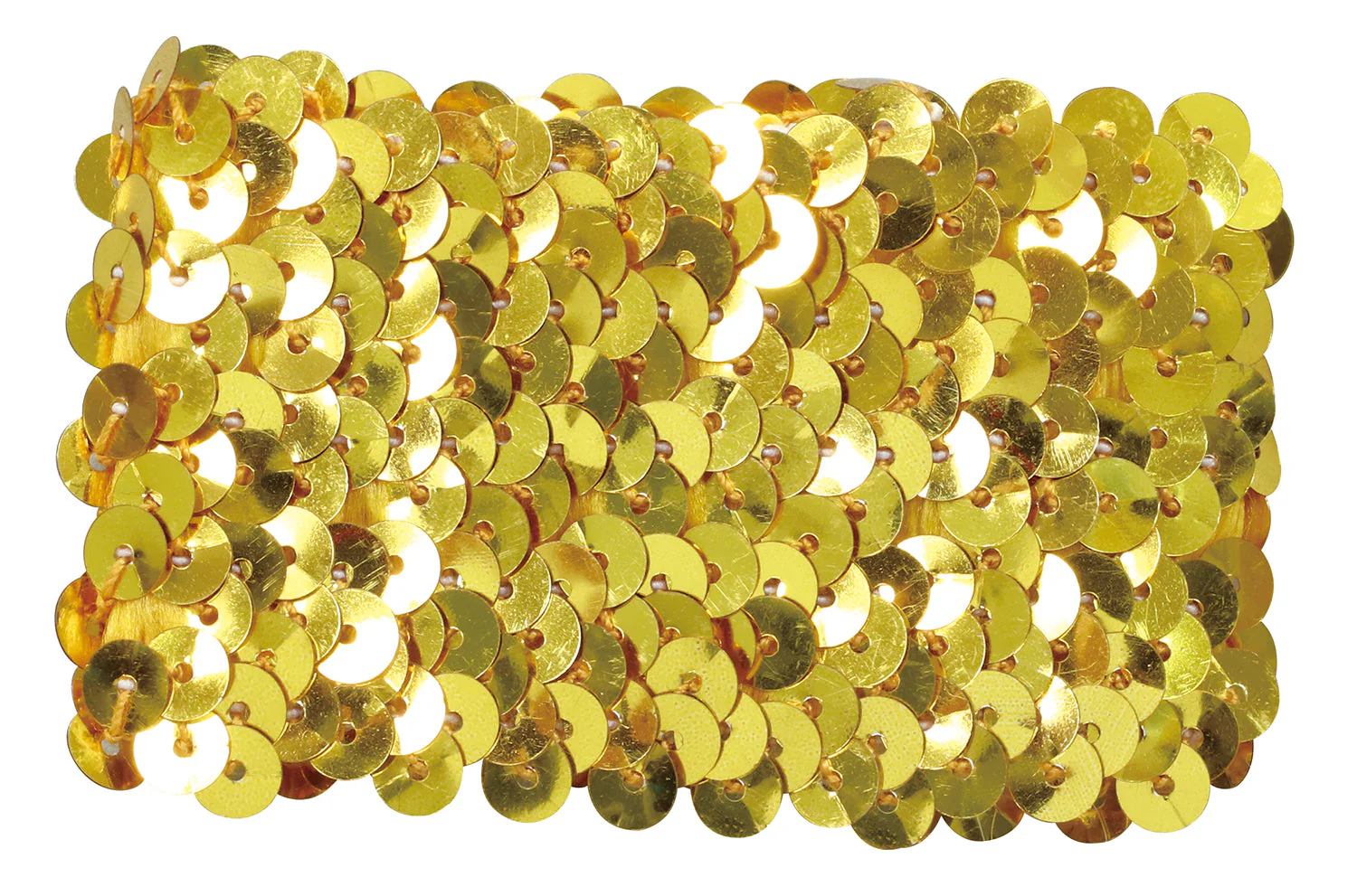 Metallic wrist band gold