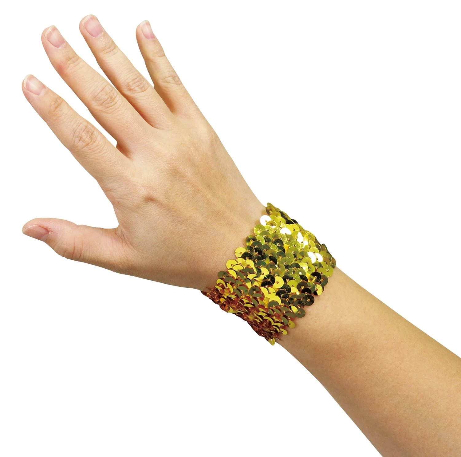 Metallic wrist band gold - Image 2