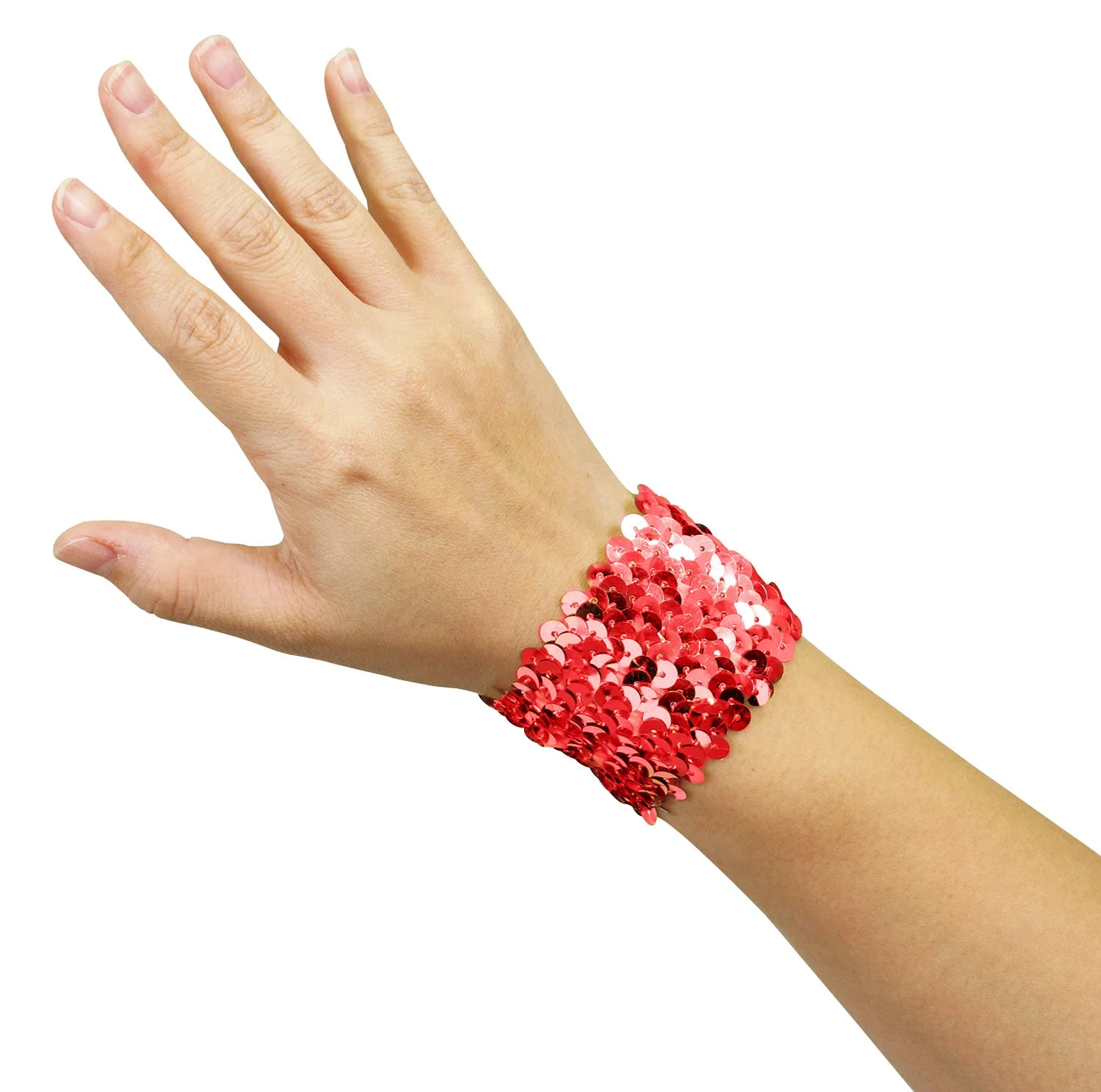Metallic wristband red - Image 2