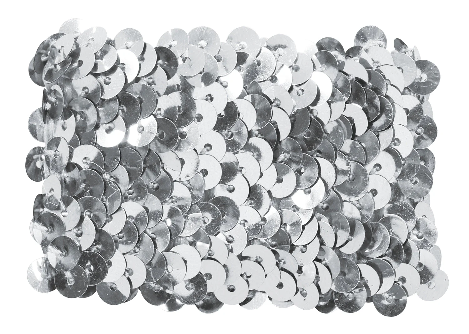 Metallic wristband silver