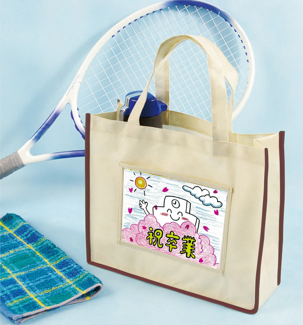 Present non-woven tote bag A4 (beige)