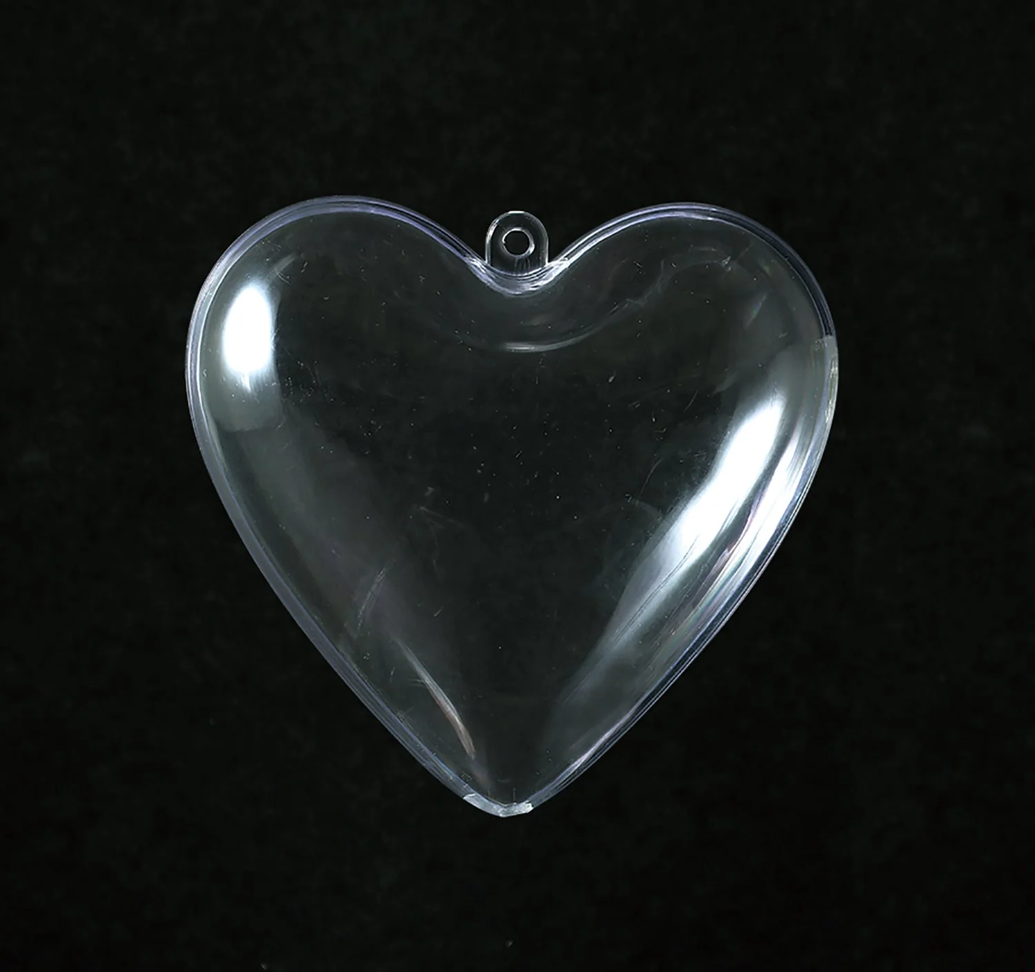 Transparent capsule with holder heart φ30mm 5 pieces