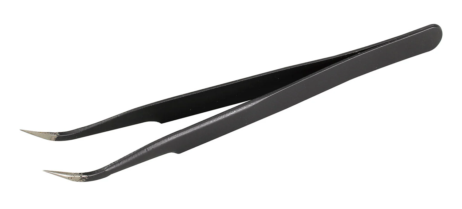 Precision tweezers with claw neck
