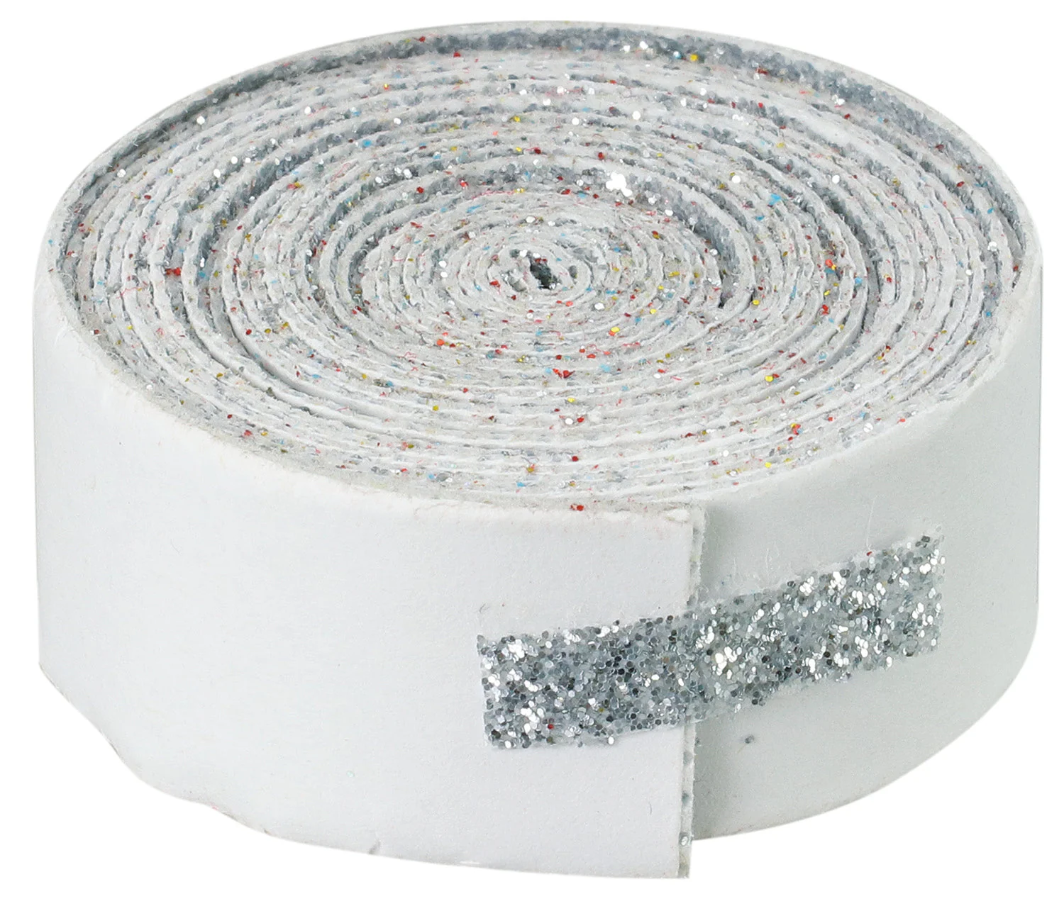 Glitter tape 2.5m roll silver - Image 2