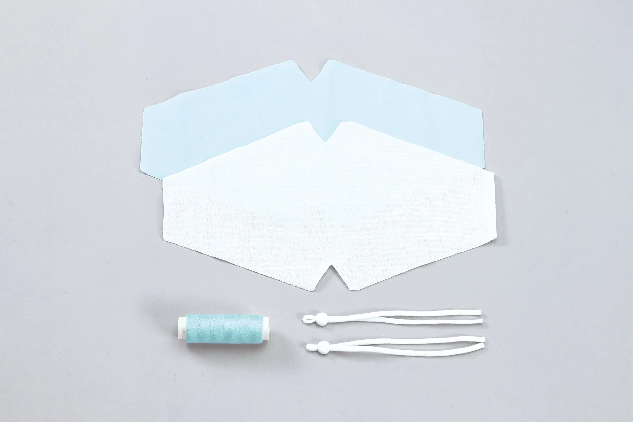 Handmade 3D mask kit light blue - Image 2