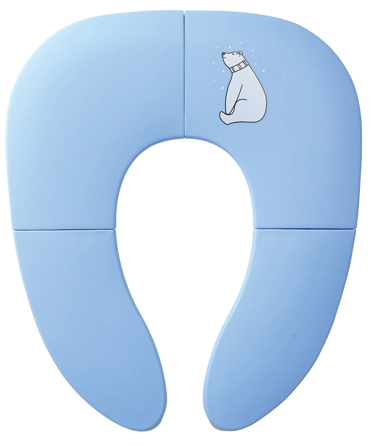 Foldable auxiliary toilet seat (blue)