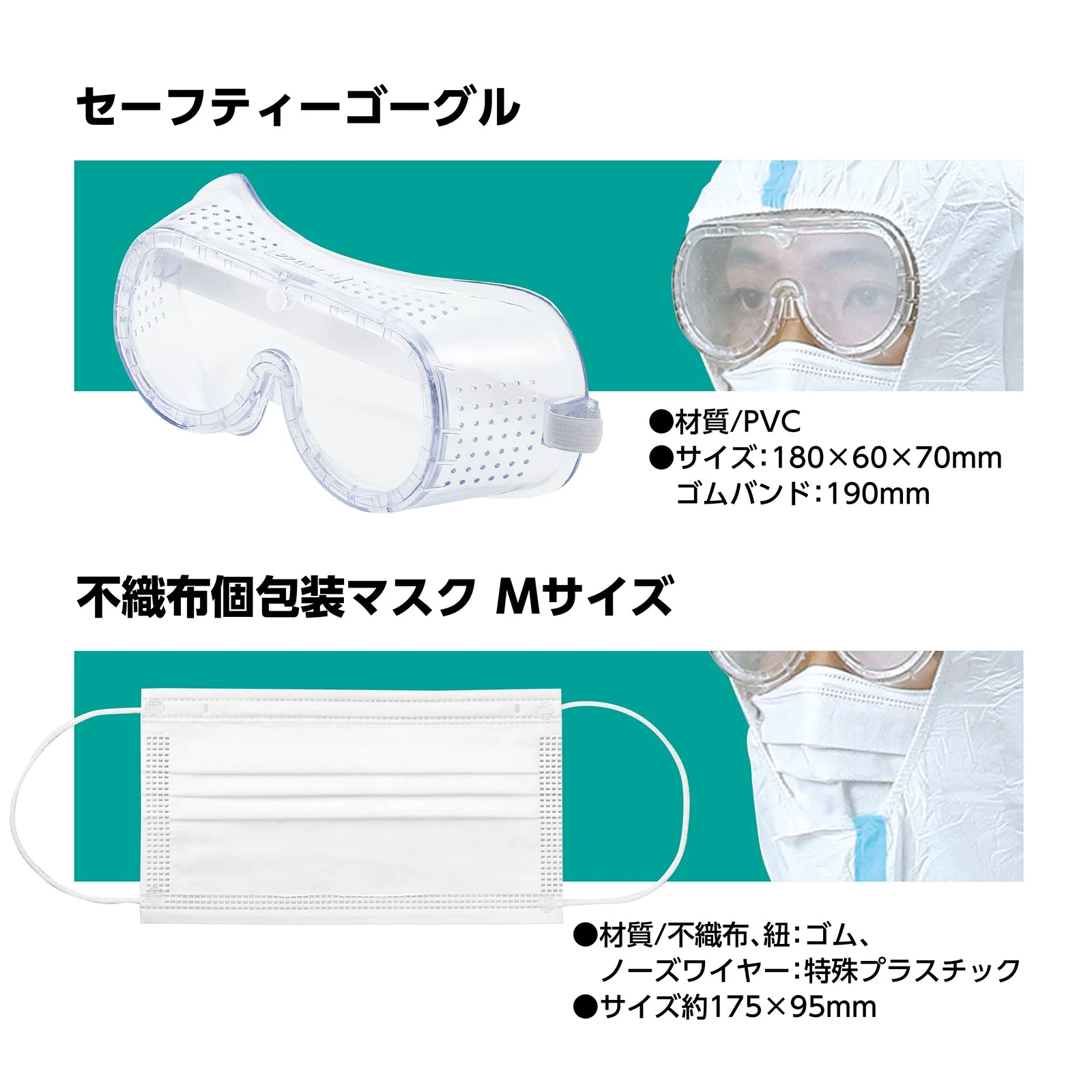 Protective clothing full body protection 5 piece set S - Image 5
