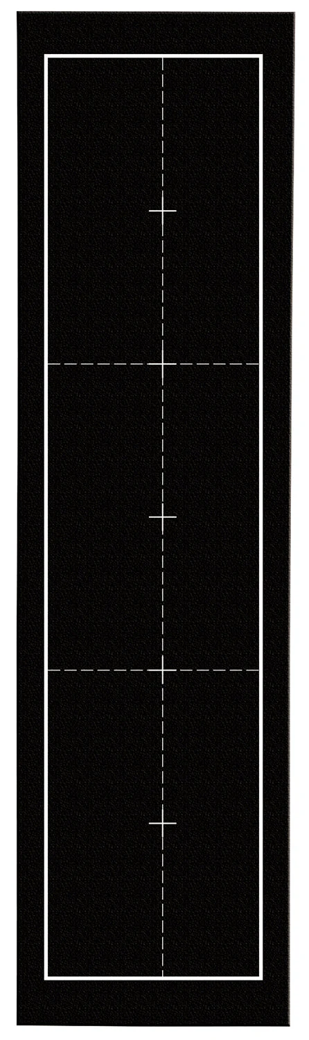 Lined shimashiki eight-cut size (printed on both sides) black
