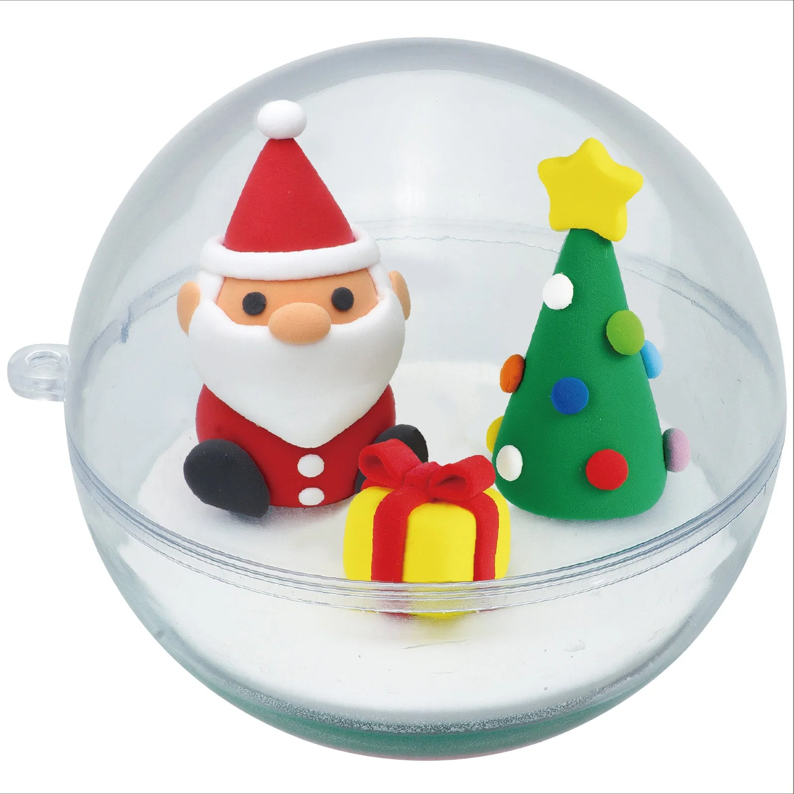 Christmas capsules made from clay