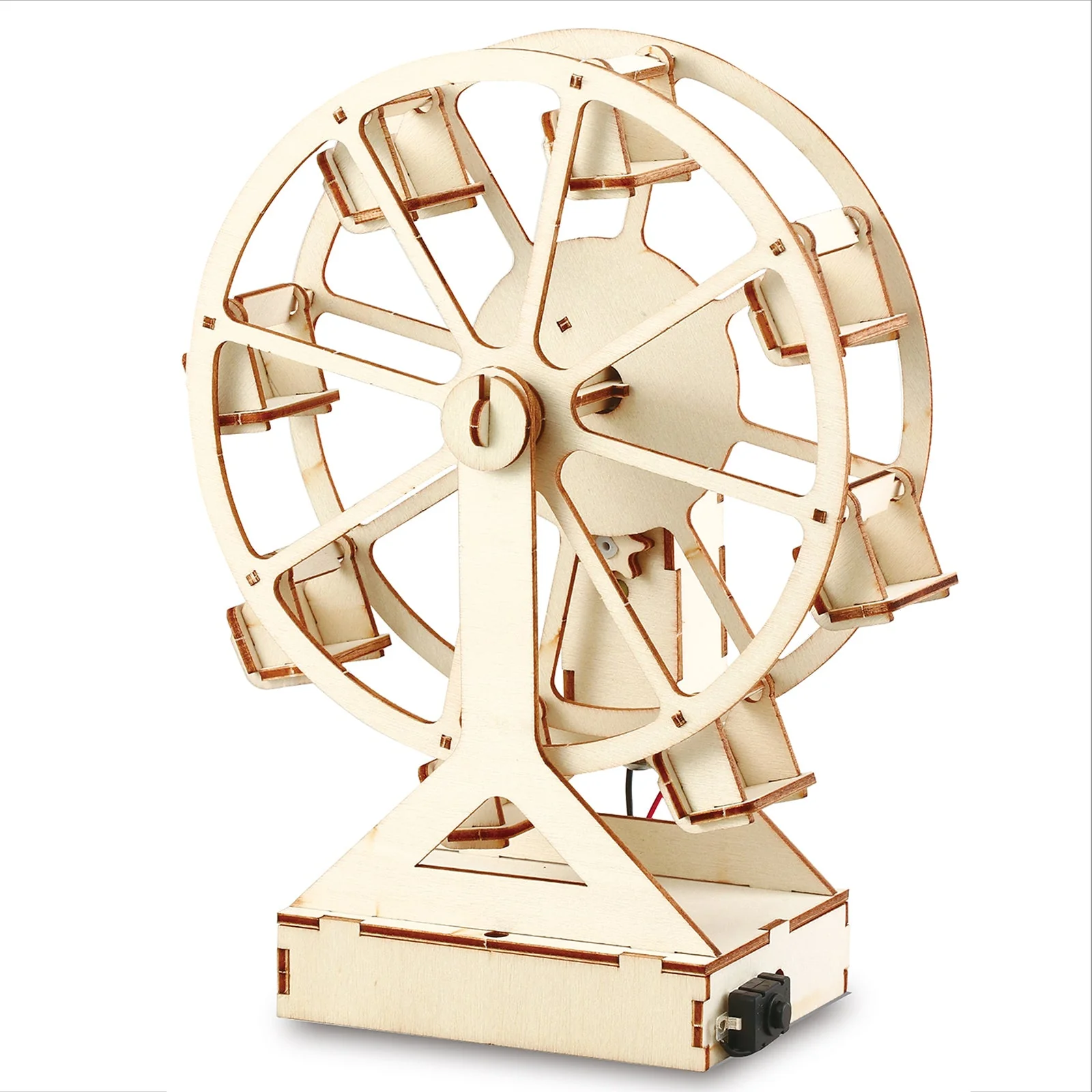 Wooden ferris wheel assembly kit