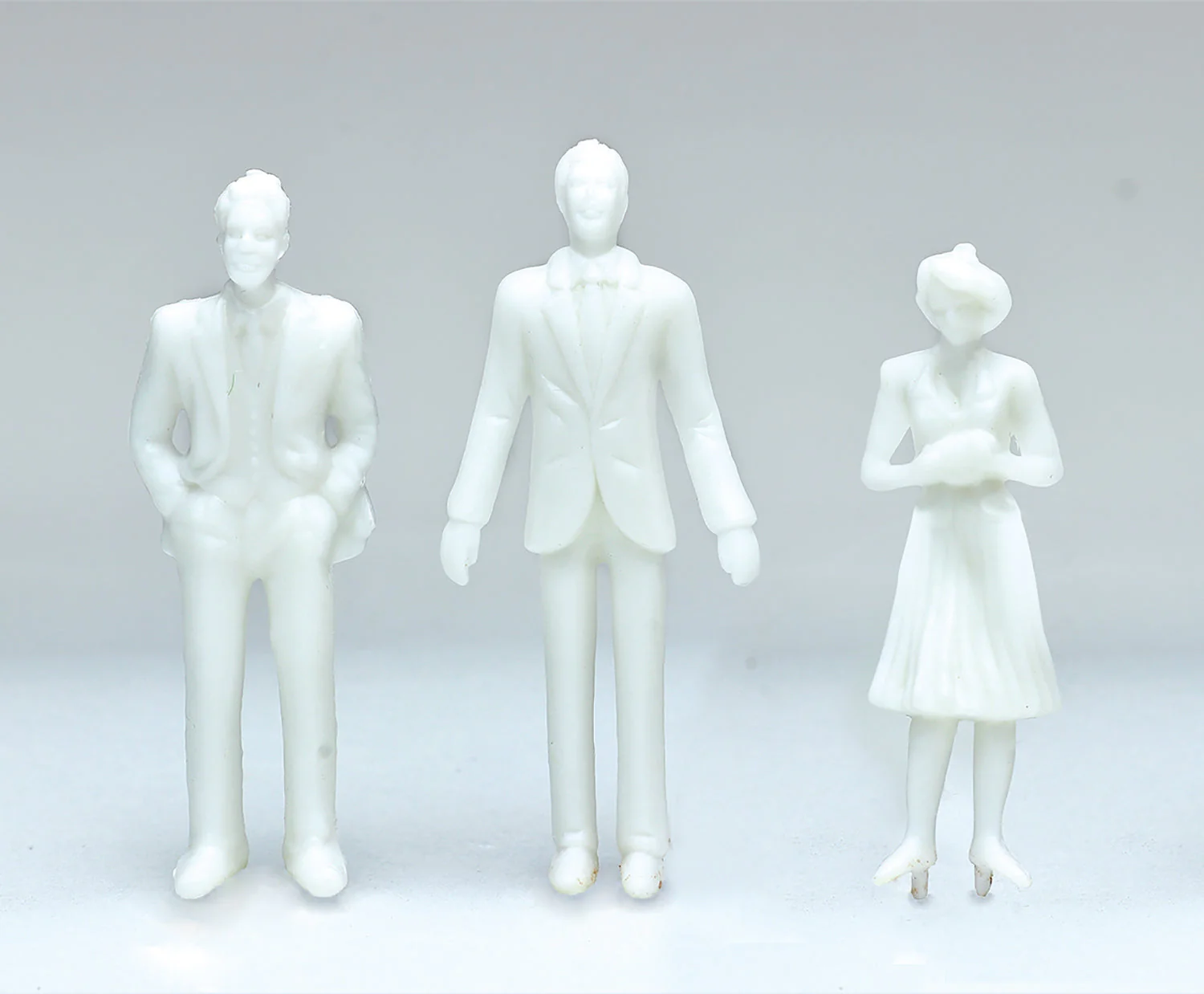 Diorama model figure (unpainted) 1/150 set of 10