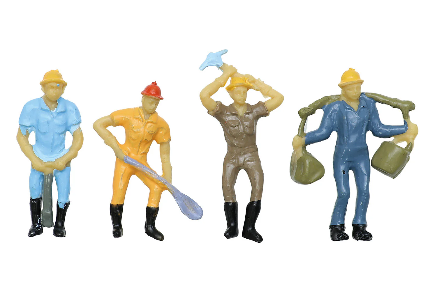 Diorama model construction site people 1/42 set of 10
