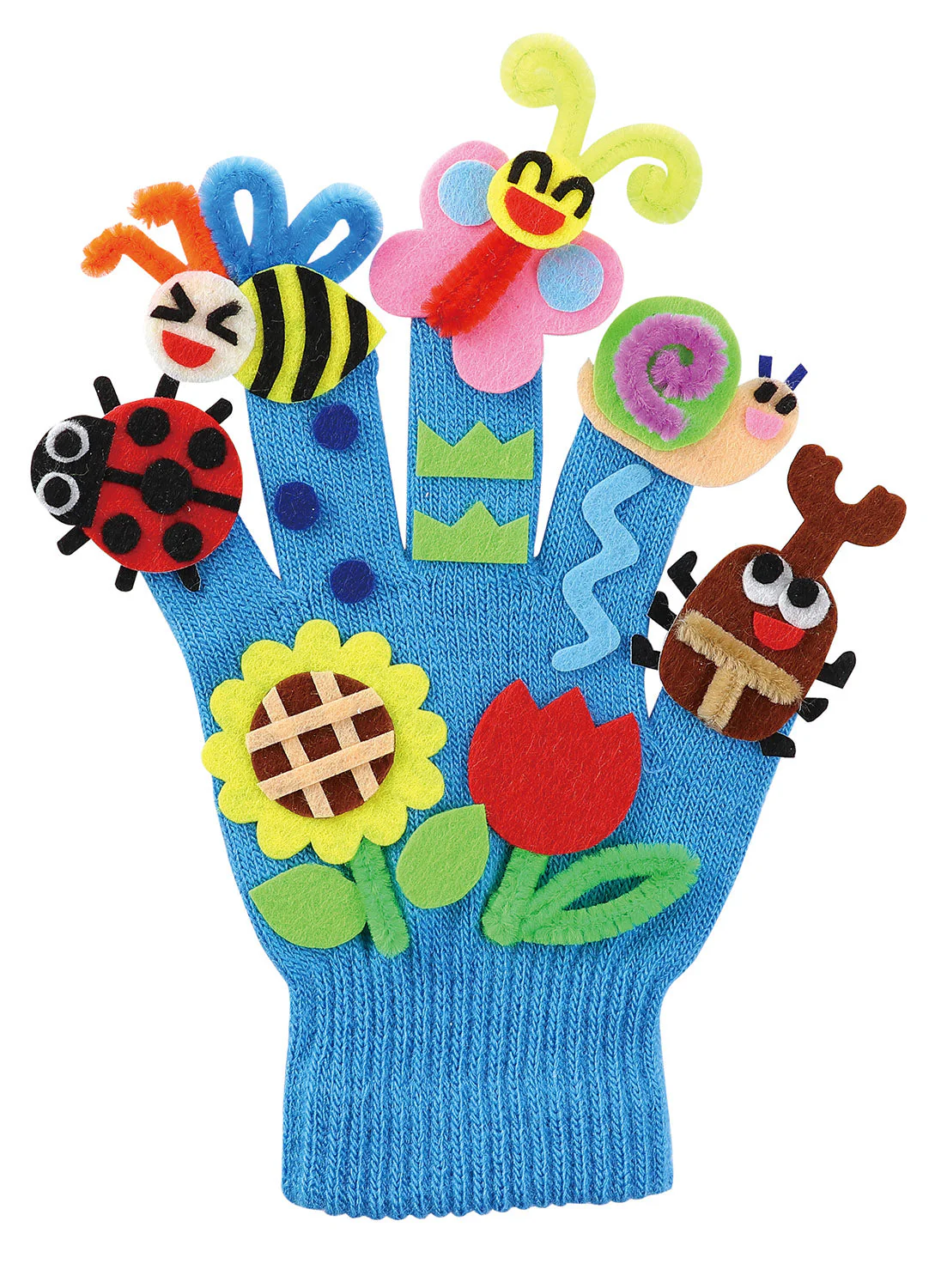 Glove doll making blue