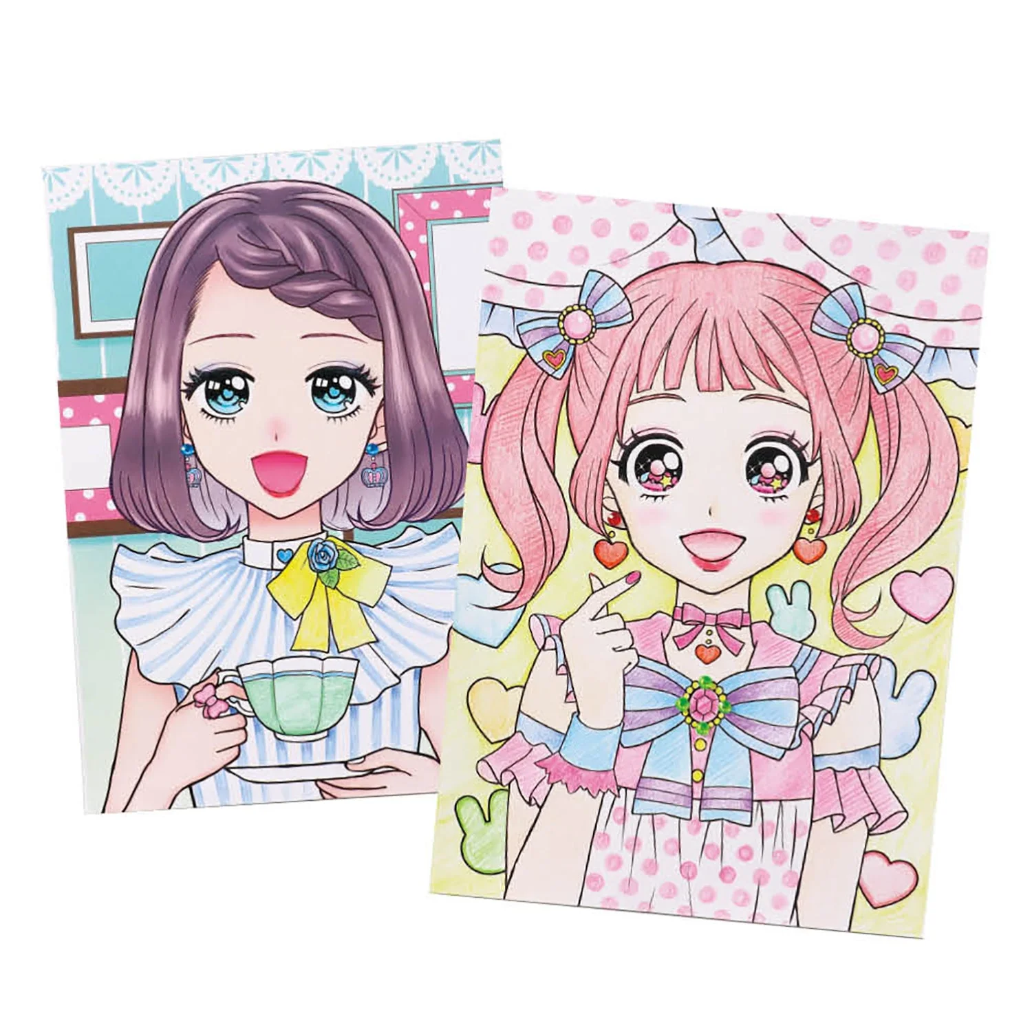 Comes with gemstone stickers! Makeup set coloring book - Image 3