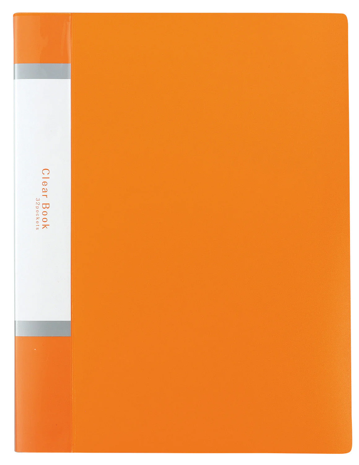 Clear book A4 horizontal 32 pockets orange