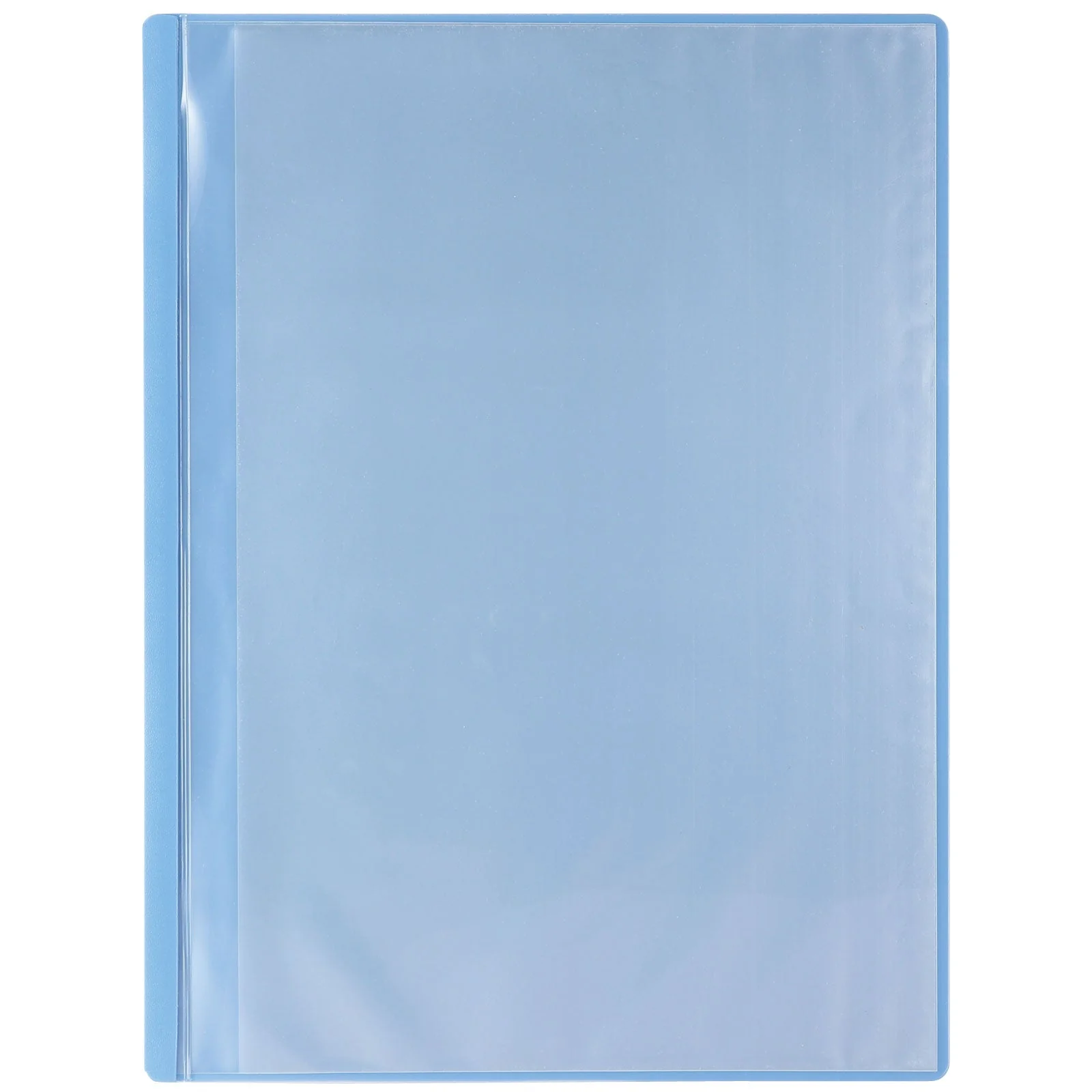 Thin clear book A4 horizontal 10 pockets blue