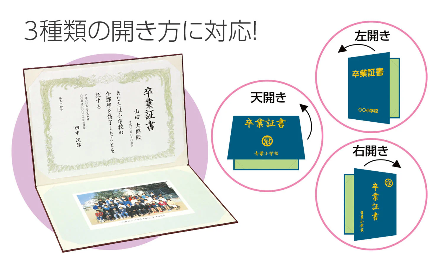 Certificate file High quality Japanese paper style B Navy blue - Image 5