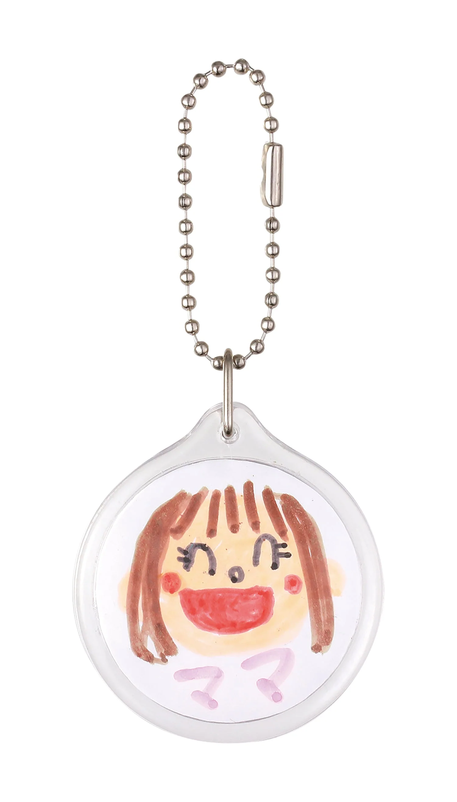 One-touch clear key holder round type