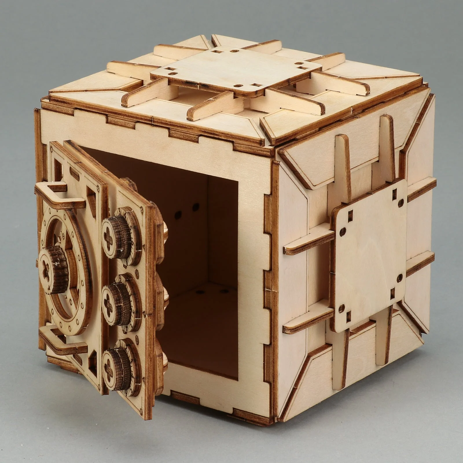 Wooden dial safe piggy bank craft kit - Image 9