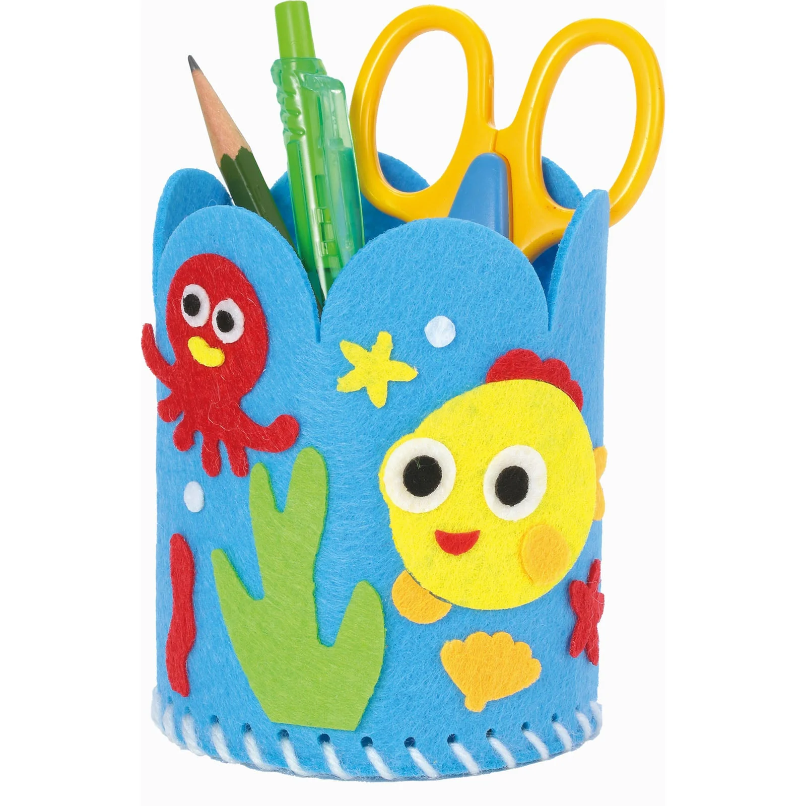 Handmade accessory case made from felt Sea creatures