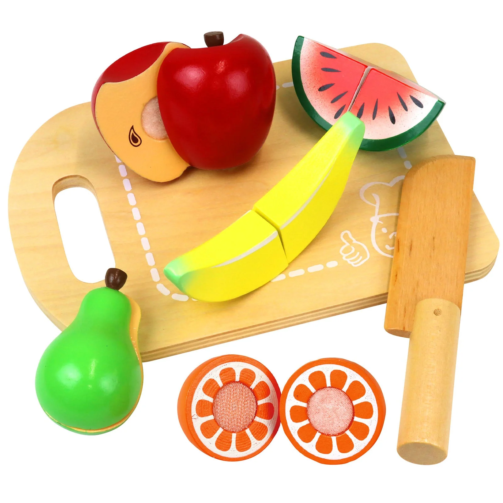 Wooden play set fruit