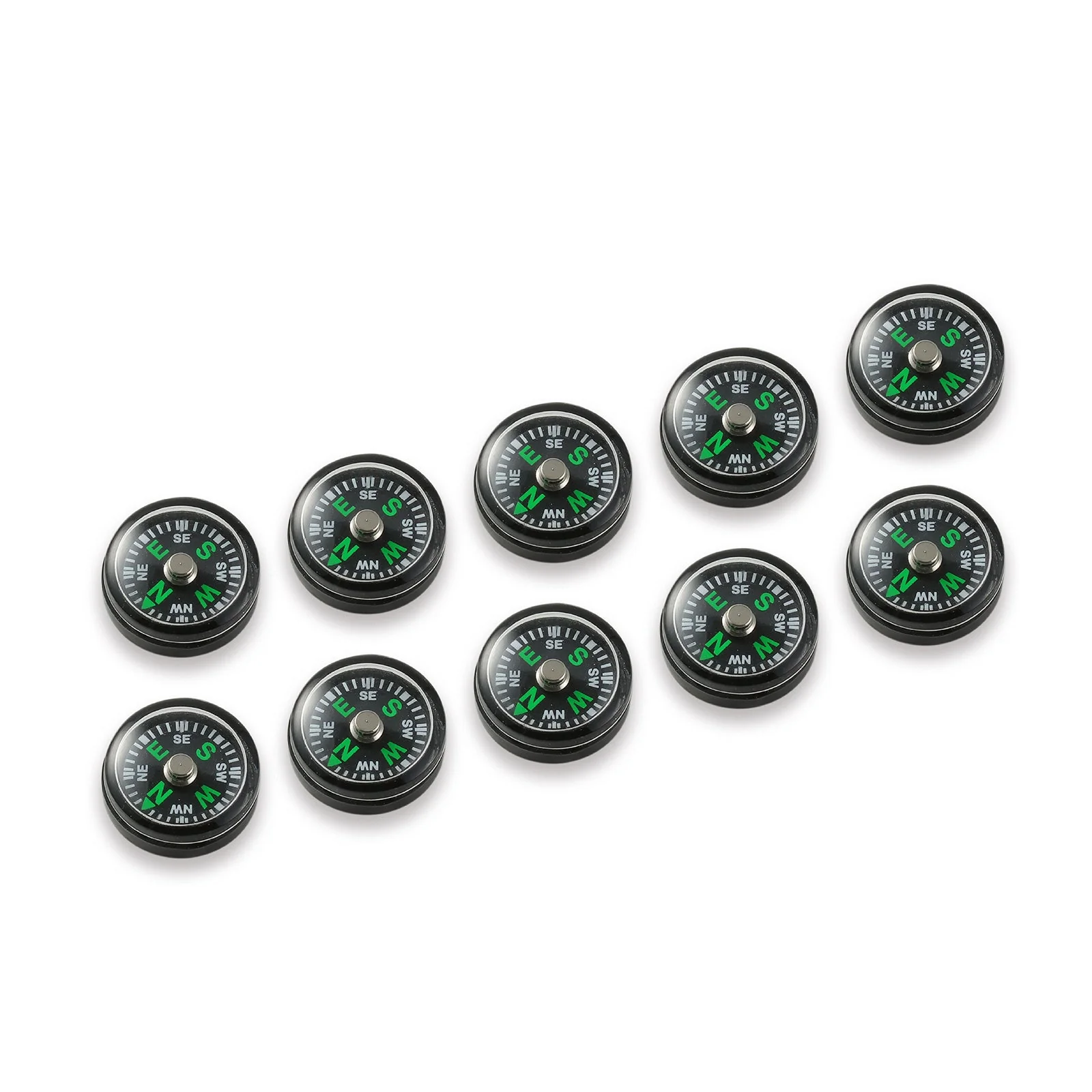 10 small compass magnets