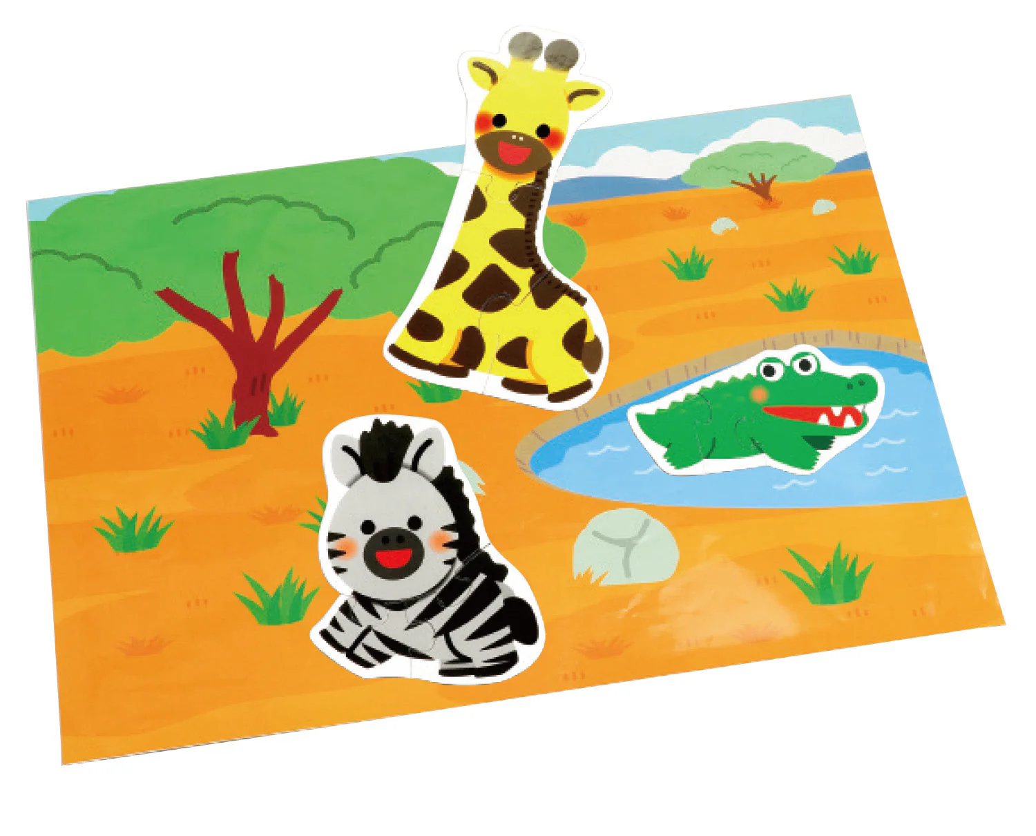 Animal puzzle with engine seat