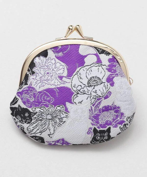 Cat and Flower Round Coin Purse - Image 2