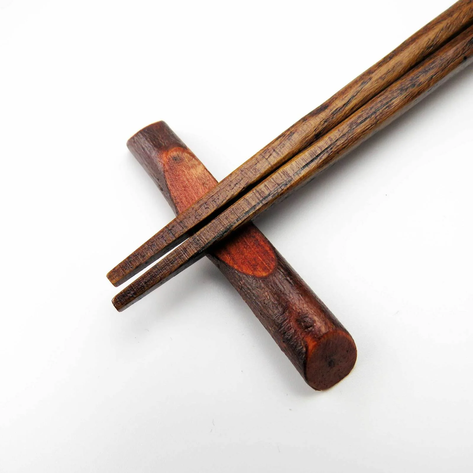 [Chopstick rest included] Chestnut cut chopsticks with angular tip couple chopstick case, plum branch chopstick rest set - Image 2