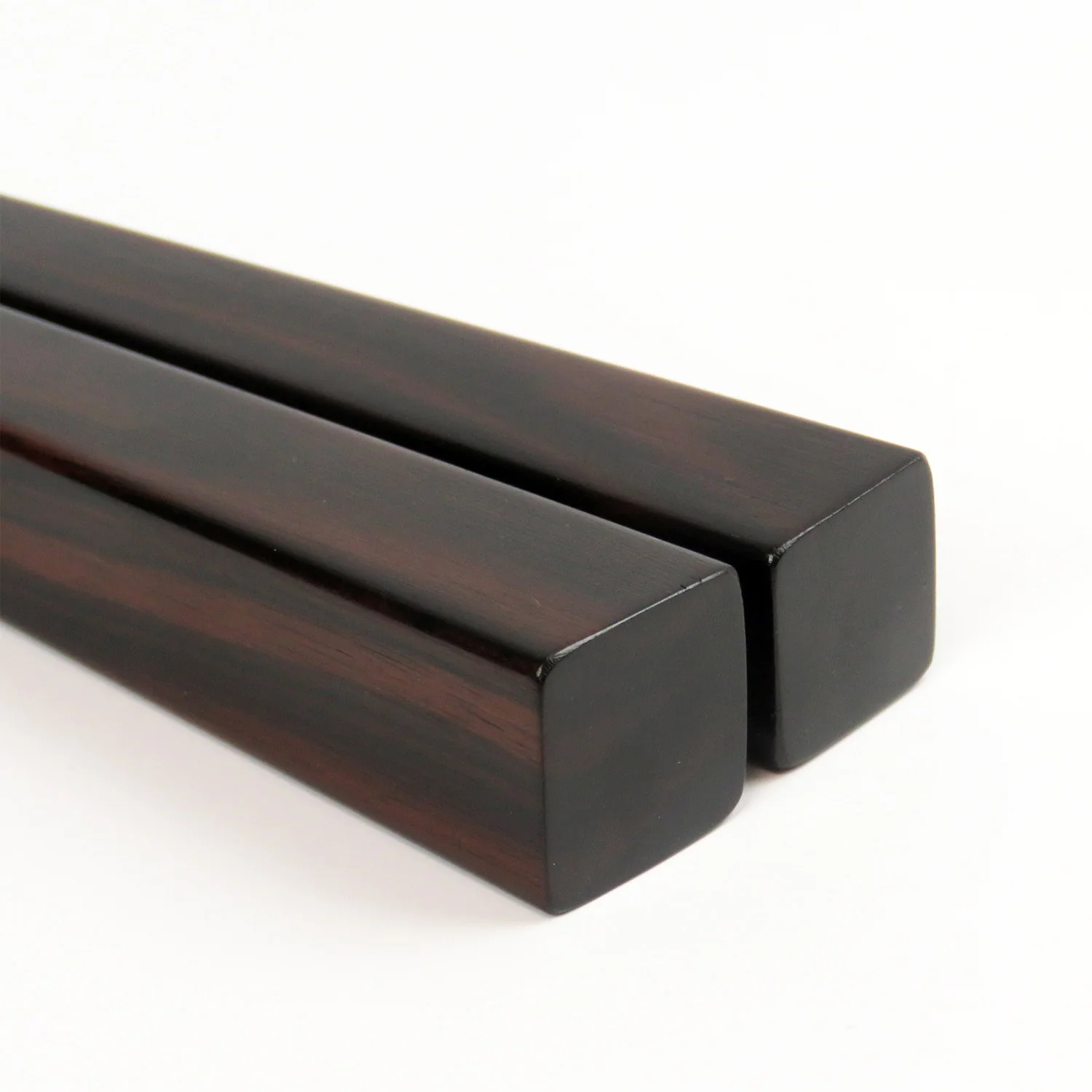 [Specially made chopstick rest]Extra thick ebony square chopsticks (1 set) - Image 3