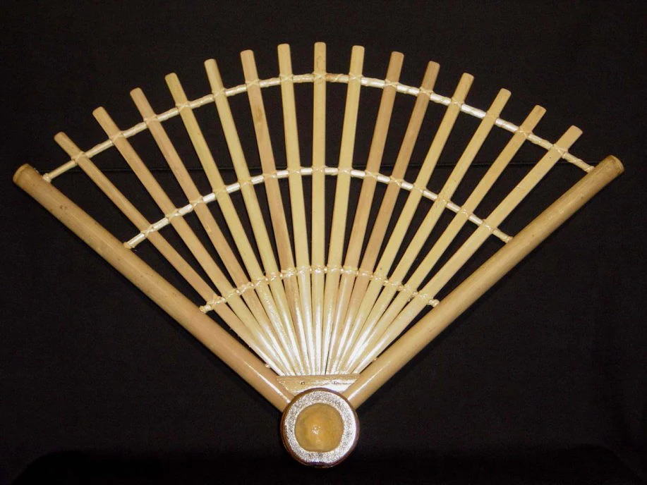 Fan Shaped Bamboo Omen Mask Frame BAMH03