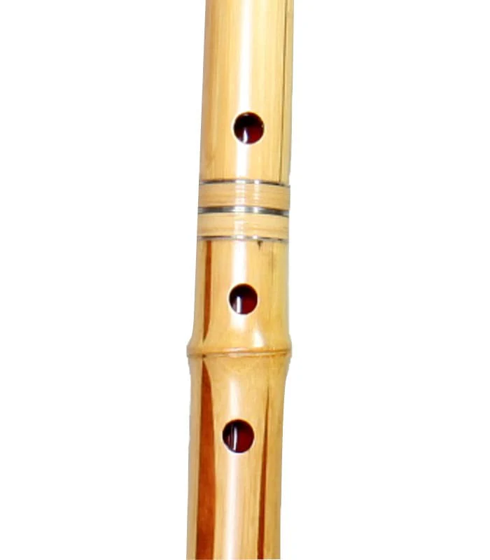 Karin Bamboo Shakuhachi (w/ Node and Natural Root End) (Curved End) (Kinko) (0165) - Image 3