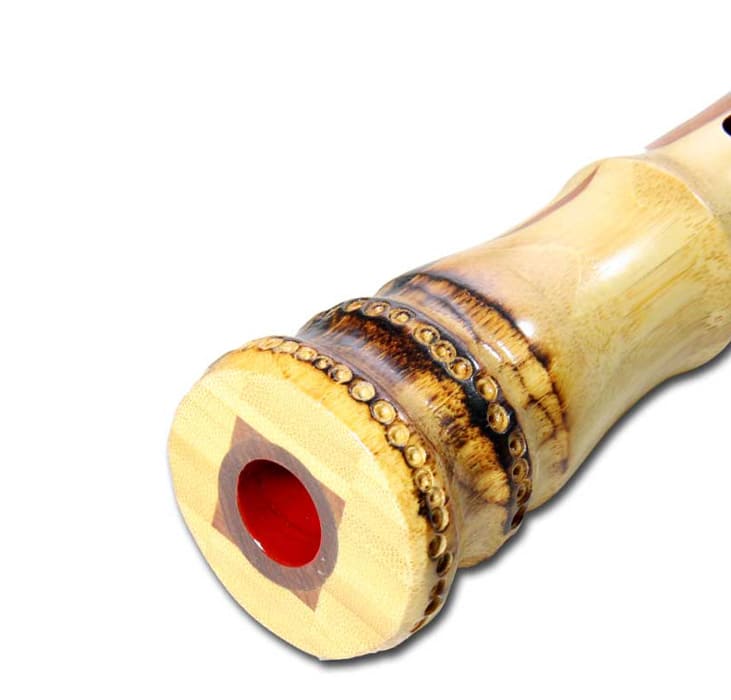 Karin Bamboo Shakuhachi (w/ Node and Natural Root End) (Curved End) (Tozan) (0165) - Image 2
