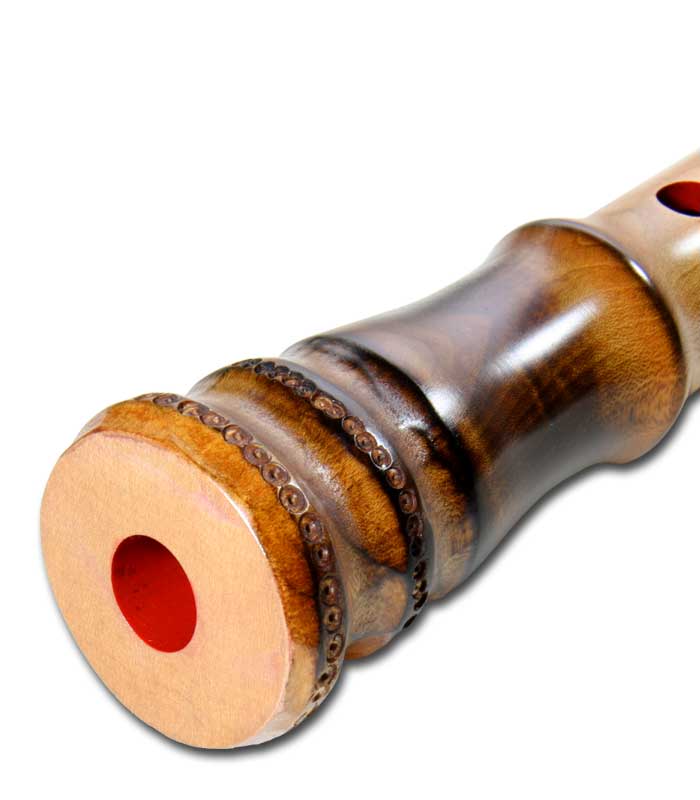 Maple Shakuhachi (w/ Node and Natural Root End) (Curved End) (Kinko) (0152H) - Image 2